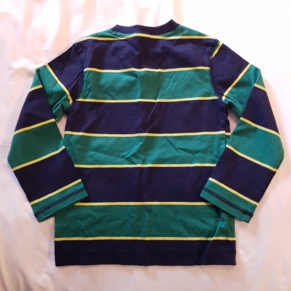 Gymboree boys outlet green & blue stripe size 4 shirt NWT - Picture 2 of 4